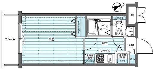 フェニックス吉祥寺アヴァンティーク(1K/2階)の間取り写真