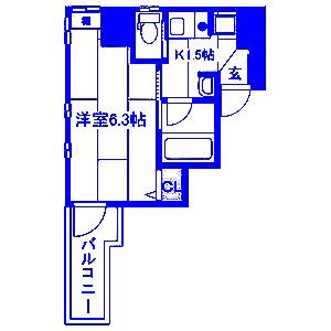 エルドシック横濱(1K/4階)の間取り写真