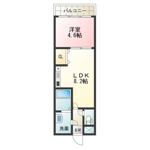 フジパレス堺鳳中I番館(1LDK/3階)の間取り写真