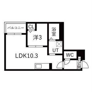 JACK SHOHO IX(1LDK/3階)の間取り写真