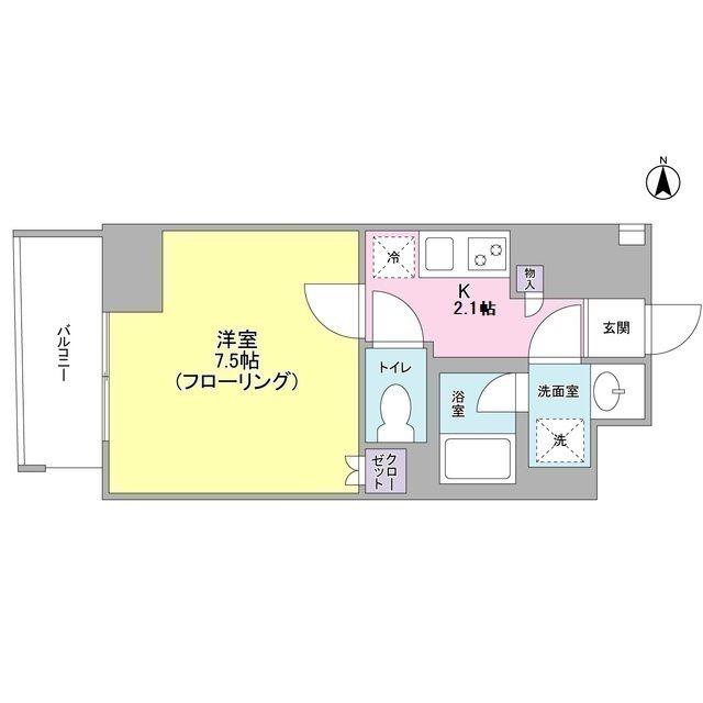 APPEND FELICE(1K/7階)の間取り写真