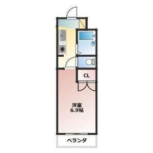 エクレール公園通(1K/3階)の間取り写真