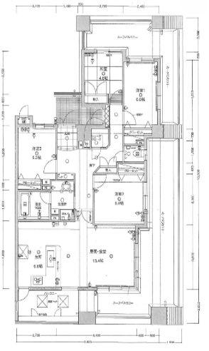 クイーンズプラザ久留米中央(4LDK/13階)の間取り写真