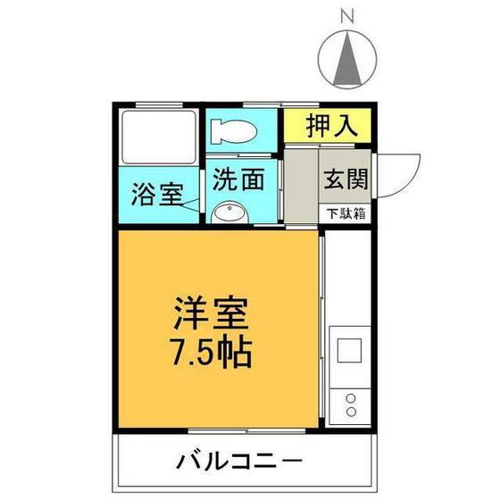 M.TAKANOHA(1K/4階)の間取り写真