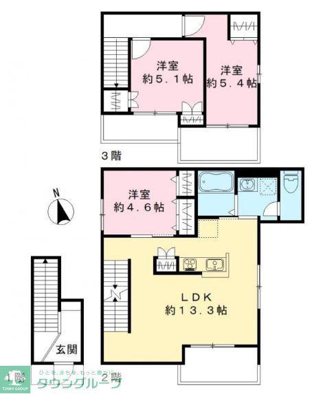 トワボヌール (3LDK/1階)の間取り写真