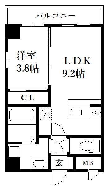 TRIA ASTERIA(1LDK/7階)の間取り写真