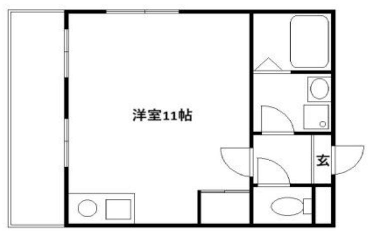 ルラック・サンアイ(ワンルーム/2階)の間取り写真