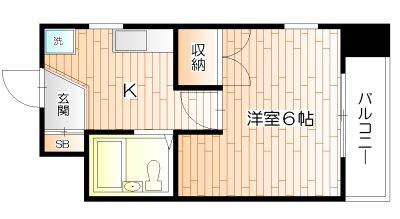 ネオステージあさか(1K/3階)の間取り写真