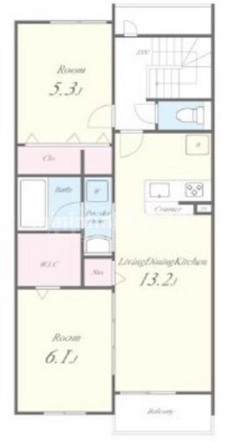 アーサー住之江(2LDK/3階)の間取り写真