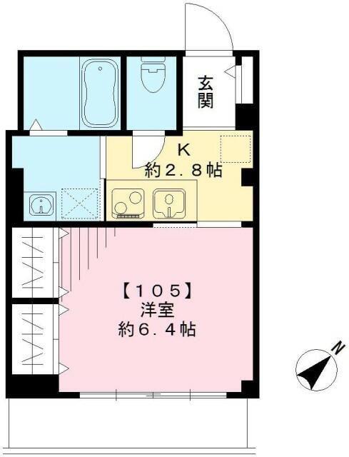 レイレ ラヴィ(1K/1階)の間取り写真