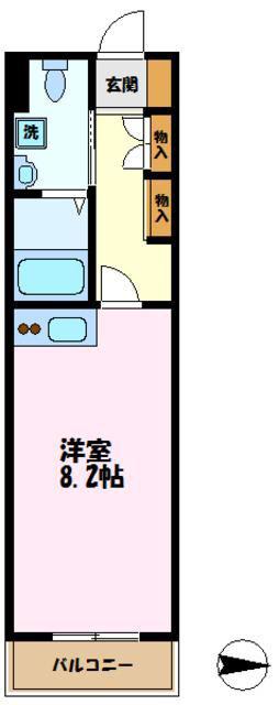 日吉セントラルアネックス(ワンルーム/1階)の間取り写真