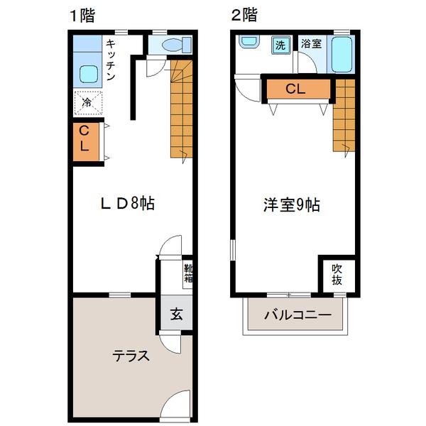 BEANS HOUSE II(1LDK/1階)の間取り写真