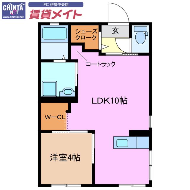 SHU SUI(1LDK/1階)の間取り写真