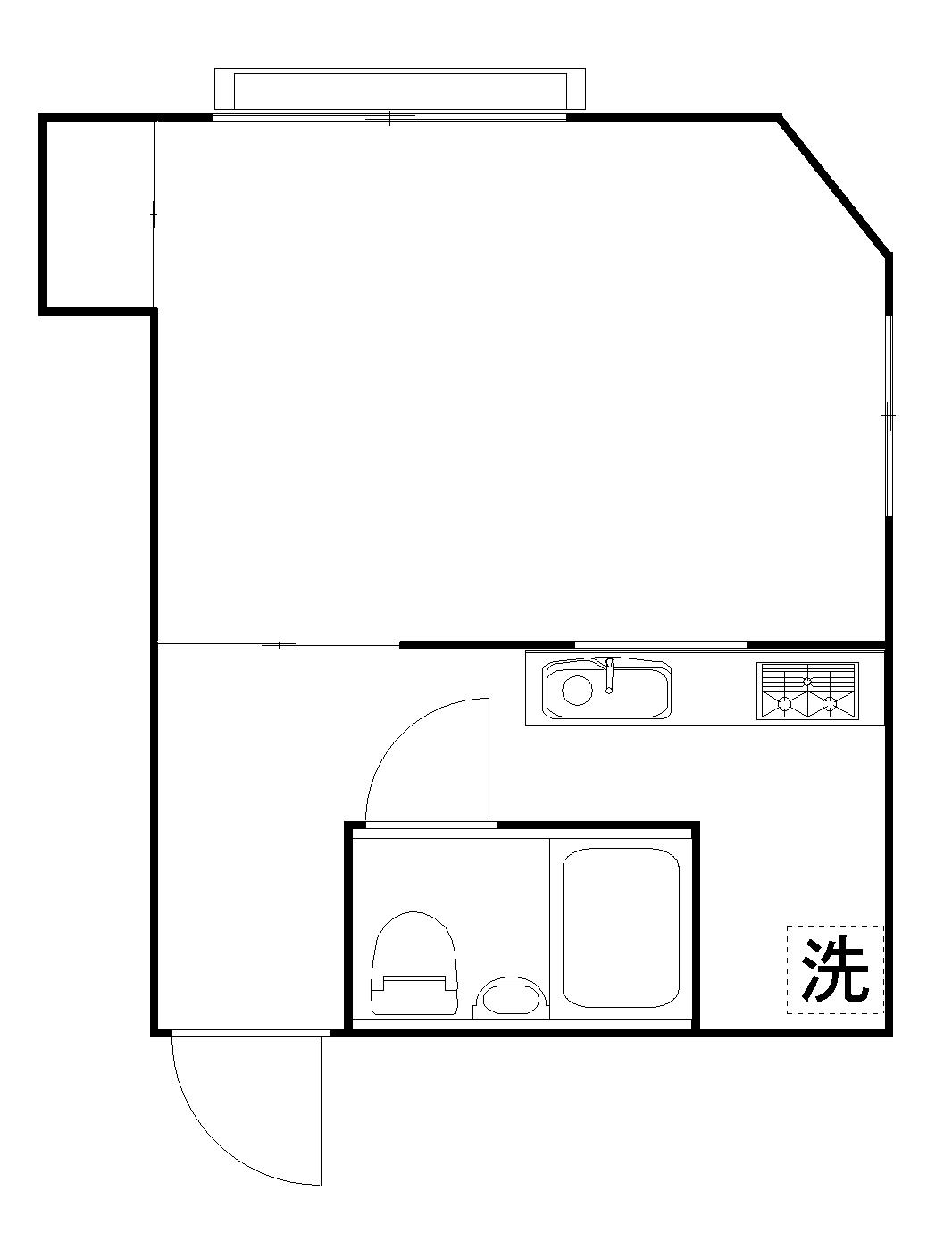 亜光ハイム常盤台(1K/2階)の間取り写真