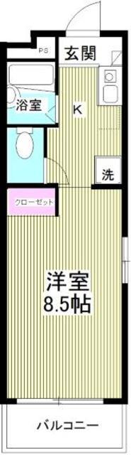 サマレジデンス(ワンルーム/4階)の間取り写真