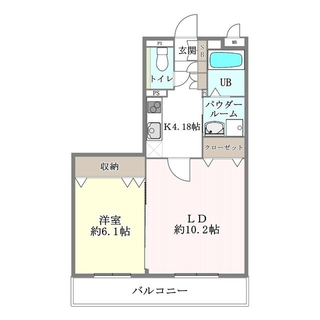 セントラルステージ(2K/3階)の間取り写真