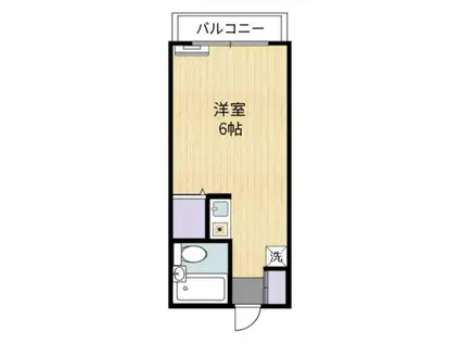 ロイヤルマンション上乃木(1K/4階)の間取り写真