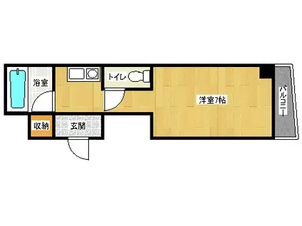 リボン金屋町(ワンルーム/3階)の間取り写真