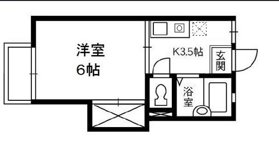 カーサレシェンテ(1K/1階)の間取り写真