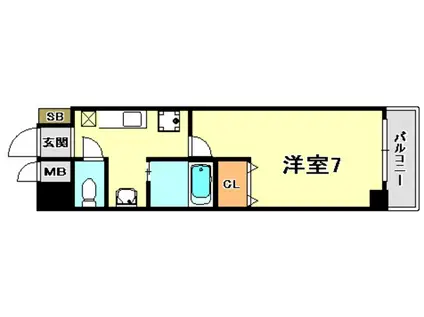 フルール須磨(1K/1階)の間取り写真