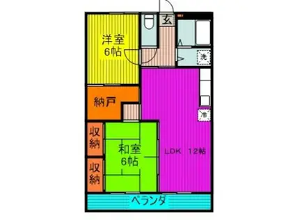 ハイツFUJI(2LDK/1階)の間取り写真