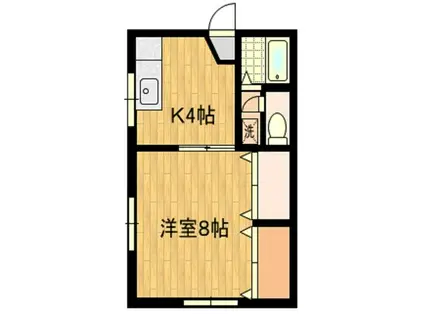 マイタックスI(1K/1階)の間取り写真