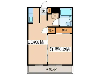 SRP SOCIETYA(1LDK/1階)の間取り写真