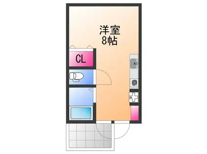 FONTANA池上(ワンルーム/1階)の間取り写真