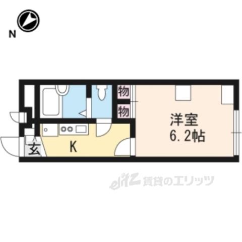 レオパレスフラワリー(1K/1階)の間取り写真
