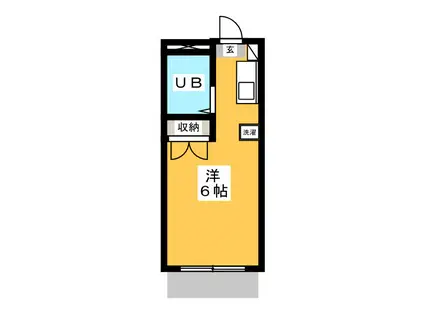 エンジェルハイツ(ワンルーム/1階)の間取り写真