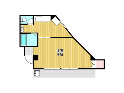 メゾンモモ(1DK/3階)の間取り写真