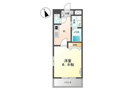 アルファルドIII(1K/2階)の間取り写真