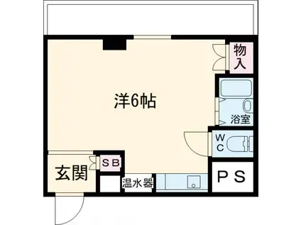 トゥー・レ・ジュー(ワンルーム/3階)の間取り写真