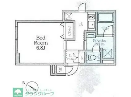 メゾンドエム(1K/1階)の間取り写真