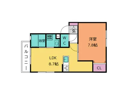サンダーバード(1LDK/1階)の間取り写真