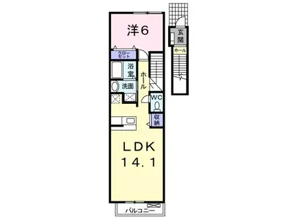 ベル ソレイユ(1LDK/2階)の間取り写真