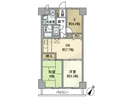 メゾン新板橋(2SDK/5階)の間取り写真