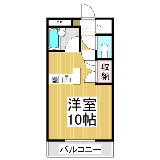 メゾンPAX(ワンルーム/2階)の間取り写真