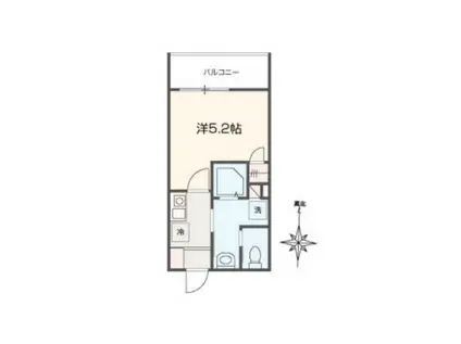 MELLAS新秋津(1K/3階)の間取り写真