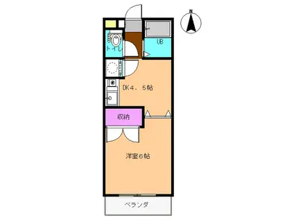 ウィステリ(1DK/3階)の間取り写真