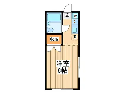 コーポ桜台(ワンルーム/1階)の間取り写真