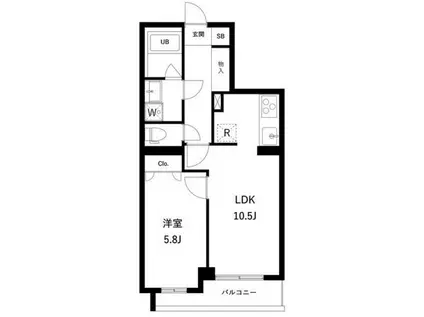 アーバンパーク蒲田南I(1LDK/4階)の間取り写真