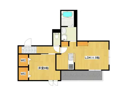 GARLAND PHOENIXガーランド・フェニックス(1LDK/3階)の間取り写真