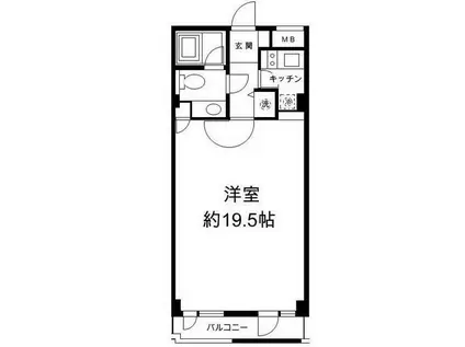 H&M南青山(ワンルーム/2階)の間取り写真