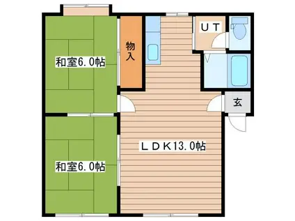 アーバンライラックII(2LDK/2階)の間取り写真