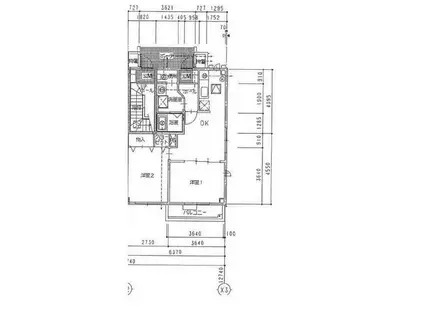 ストリートまきば B(2DK/1階)の間取り写真