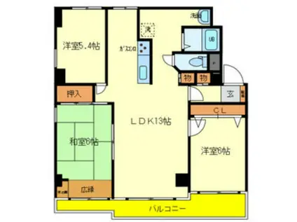 鳳SWING(3LDK/1階)の間取り写真