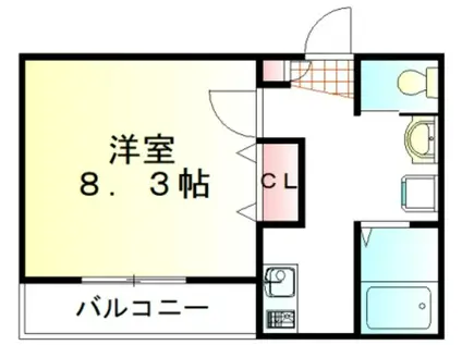 キャメル川越久保町(1K/3階)の間取り写真