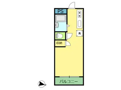 ハイツ内田(1K/3階)の間取り写真
