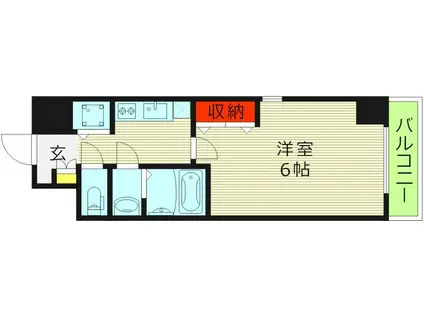 ウインズコート城北パーク(1K/8階)の間取り写真